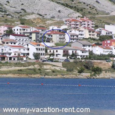 Apartma Pag Otok Pag Kvarner Hrvaška #3325